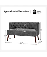 Angel Mid-century Modern Loveseat with Solid Wood Legs