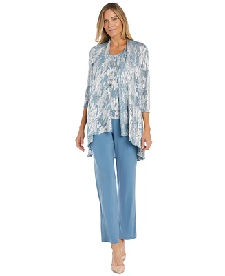 R & M Richards Petite Metallic Swing Jacket, Tank and Pants 3-Pc. Set
