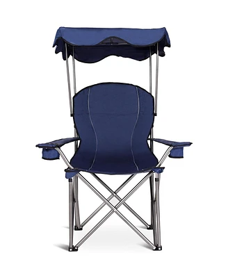 Portable Folding Beach Canopy Chair with Cup Holders
