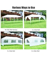 10 x 20 Feet 6 Sidewalls Canopy Tent with Carry Bag