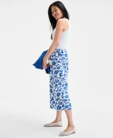 Style & Co Women's Printed Cotton Pull-On Cropped Pants, Exclusively at Macy's