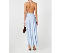 WeWoreWhat Women's Halter Tie Neck Maxi Dress