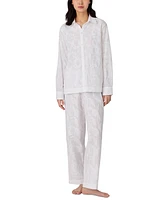 Lauren Ralph Lauren Women's Long-Sleeve His Shirt Ankle Pajama Set