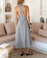 Cupshe Women's Harvest Moon Striped Maxi Beach Dress