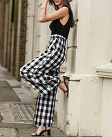 Cupshe Women's Rustic Grid Plaid Jumpsuit