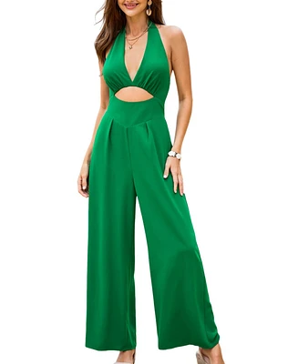 Cupshe Women's Leaf It To Me Green Jumpsuit