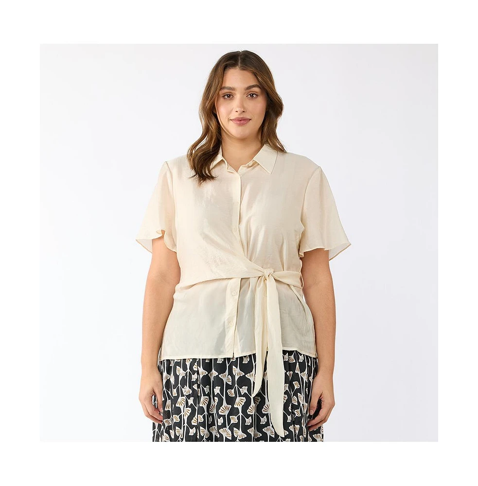 Estelle Plus Sandstorm Wrap Shirt