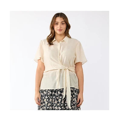 Estelle Plus Sandstorm Wrap Shirt