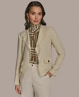 Donna Karan New York Women's Tweed Open-Front Jacket