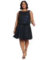Muse Plus Floral Jacquard Bubble Skirt