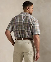 Polo Ralph Lauren Men's Big & Tall Plaid Oxford Camp Shirt
