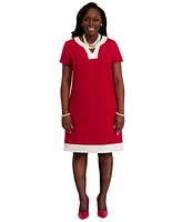 Kasper Women's Cap-Sleeve Combo Dress, Regular & Plus Sizes