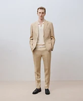 Mango Men's Linen Slim-Fit Suit Pants
