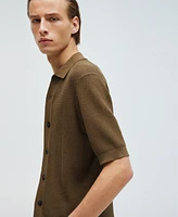 Mango Men's Structured Knitted Shirt