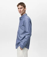 Mango Men's Cotton Regular-Fit Shirt
