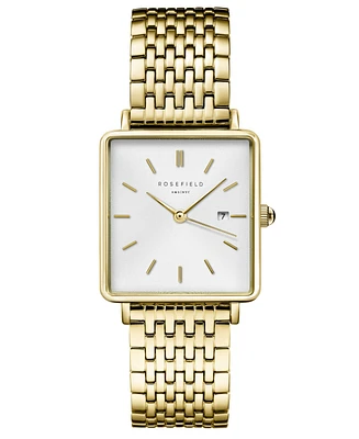 Rosefield Boxy Women's Gold Tone Stainless Steel Bracelet Watch 28mm