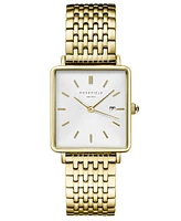 Rosefield Boxy Women's Gold Tone Stainless Steel Bracelet Watch 28mm