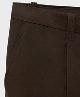 Mango Men's Eu Regular-Fit Linen-Blend Pants