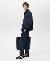 Mango Men's Cotton Seersucker Jacket