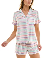 Roudelain Women's Yummy Notched-Collar Pajama Set