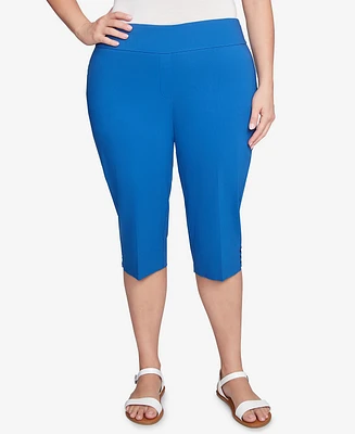 Ruby Rd. Plus Ladder Hem Americana Clamdigger Capri Pants