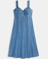 On 34th Women's Denim Sweetheart-Neck Midi Dress, Exclusively at Macy's