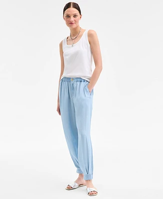 On 34th Women's Chambray Balloon Pants, Exclusively at Macy's