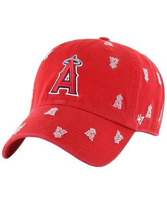 '47 Brand Women's Red Los Angeles Angels Confetti Clean Up Adjustable Hat