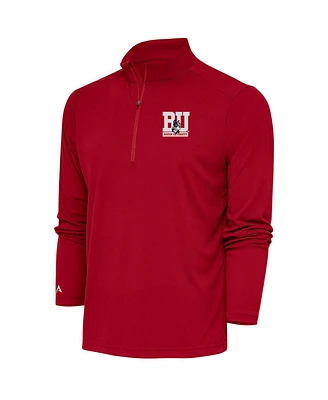 Antigua Men's Scarlet Boston University Tribute Quarter-Zip Sweatshirt