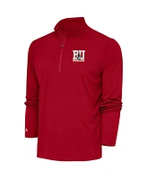 Antigua Men's Scarlet Boston University Tribute Quarter-Zip Sweatshirt