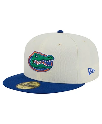 New Era Men's Cream Florida Gators Chrome 59FIFTY Fitted Hat