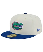 New Era Men's Cream Florida Gators Chrome 59FIFTY Fitted Hat