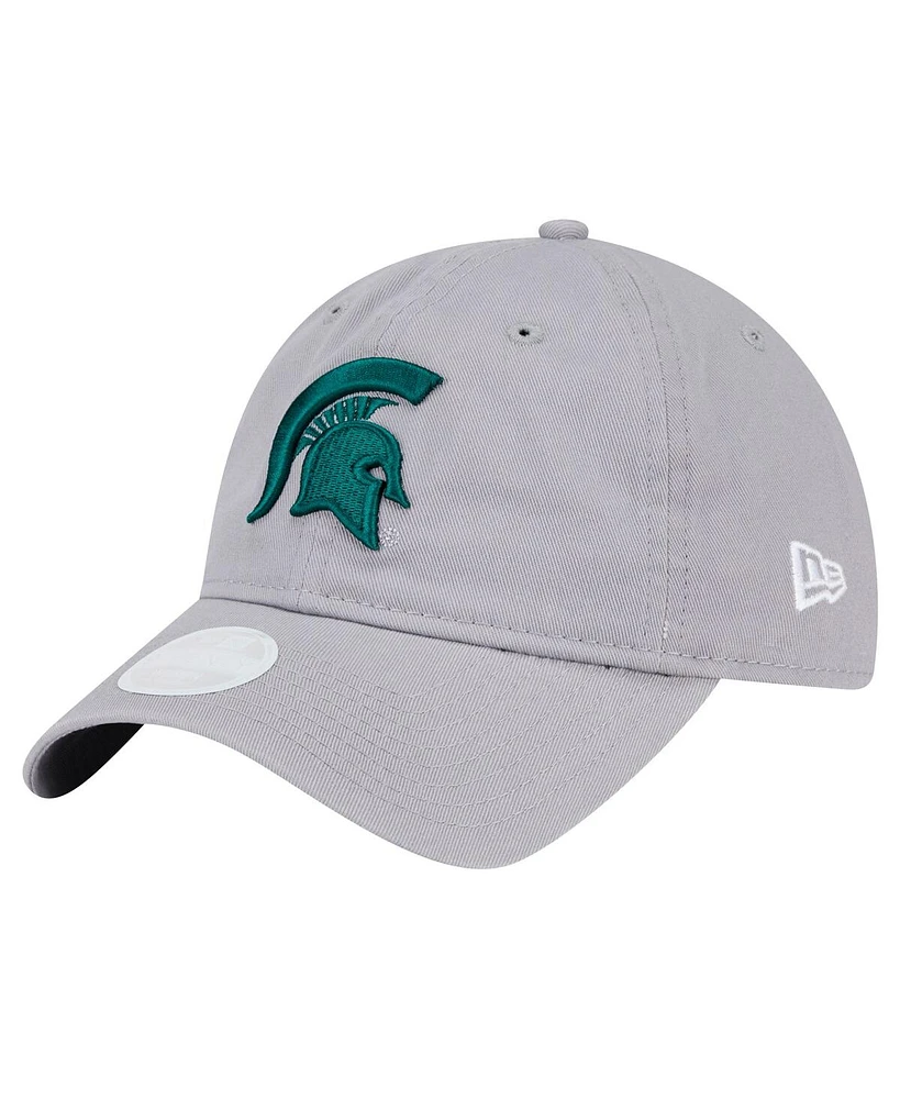 New Era Women's Gray Michigan State Spartans Logo 9TWENTY Adjustable Hat