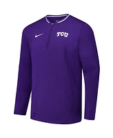 Nike Men's Purple Tcu Horned Frogs Coaches Quarter-Zip Jacket