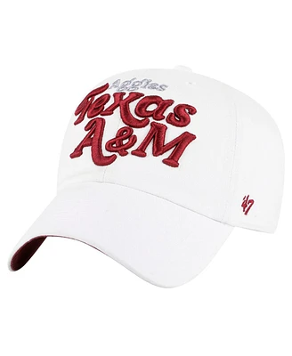 '47 Brand Women's White Texas A & M Aggies Pensacola Clean Up Adjustable Hat