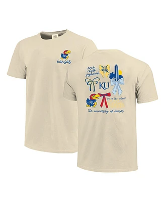 Comfort Colors Women's Cream Kansas Jayhawks Coquette T-Shirt
