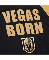 Mitchell & Ness Men's Black/Gold Vegas Golden Knights Legendary Slub Raglan Long Sleeve T-Shirt