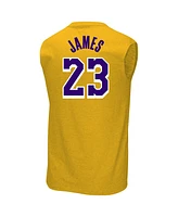 Profile Men's LeBron James Gold Los Angeles Lakers Big Tall Player Muscle T-Shirt