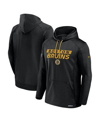 Fanatics Men's Black Boston Bruins Big Tall Authentic Pro Pullover Hoodie