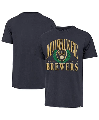 '47 Brand Men's Navy Milwaukee Brewers Pitchout Franklin T-Shirt
