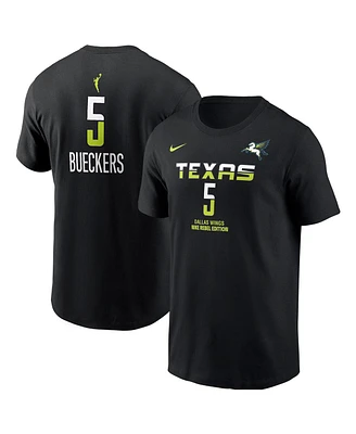 Nike Men's Paige Bueckers Black Dallas Wings 2025 Wnba Draft Rebel Edition Name Number T-Shirt