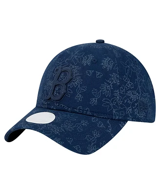 New Era Women's Navy Boston Red Sox Tonal Floral 9TWENTY Adjustable Hat