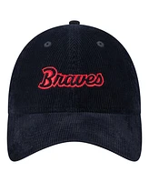 New Era Women's Navy Atlanta Braves Corduroy 9TWENTY Adjustable Hat