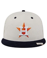 New Era Men's Cream/Navy Houston Astros Two-Tone Corduroy 59FIFTY Fitted Hat