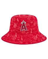 New Era Men's Red Los Angeles Angels 2025 Spring Training All Over Print Bucket Hat