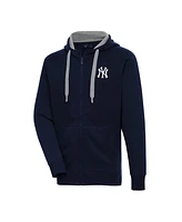 Antigua Men's Navy New York Yankees Big Tall Victory Full-Zip Hoodie Jacket