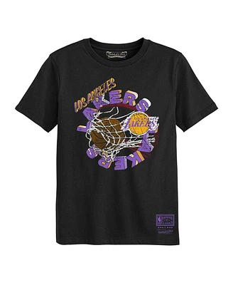 Mitchell & Ness Preschool Black Los Angeles Lakers In the Net T-Shirt