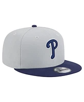 New Era Men's Gray/Navy Philadelphia Phillies 2-Tone Color Pack 9FIFTY Snapback Hat