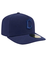 New Era Men's Navy Cleveland Guardians Color Pack A-Frame 59FIFTY Fitted Hat