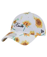 New Era Women's White New York Knicks Adventure Flower 9TWENTY Adjustable Hat
